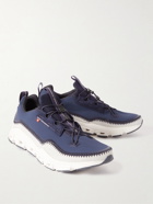 ON - Cloudaway Faux Suede-Trimmed Recycled Mesh Running Sneakers - Blue
