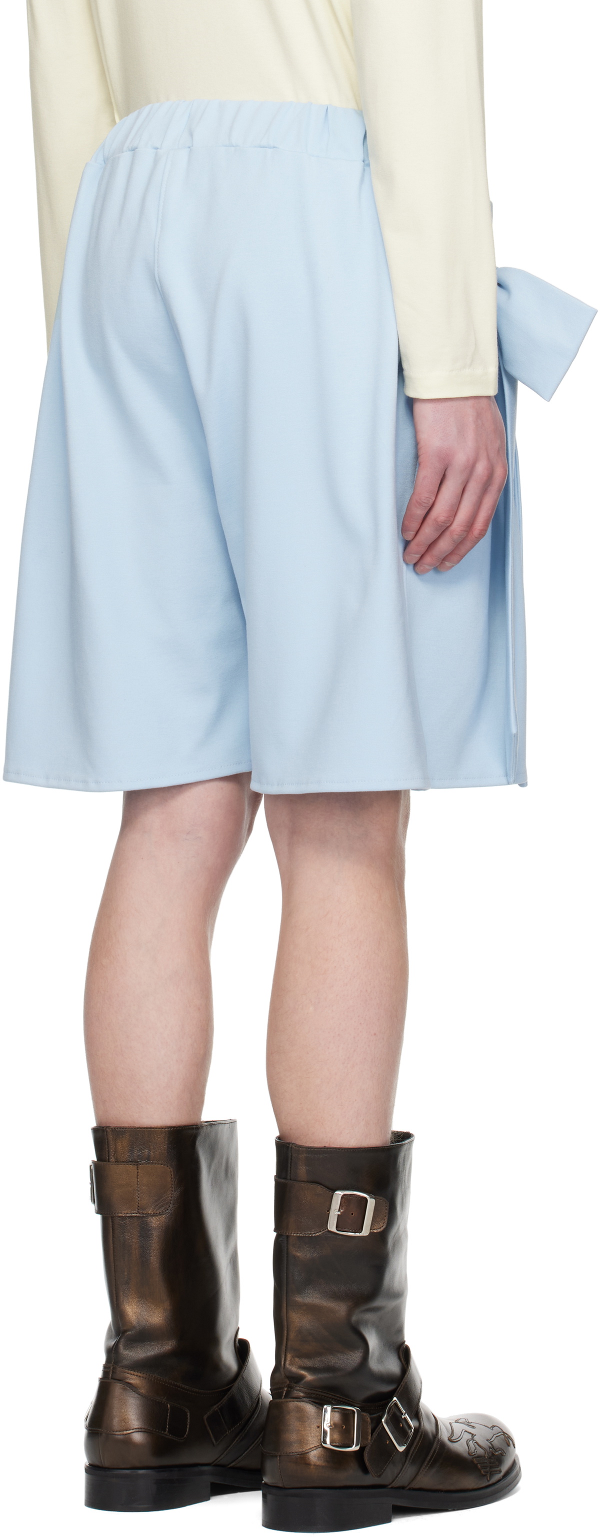 ANDREJ GRONAU Blue Bow Sports Cargo Shorts