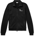 Moncler - Maglia Slim-Fit Loopback Cotton-Jersey Zip-Up Sweatshirt - Black