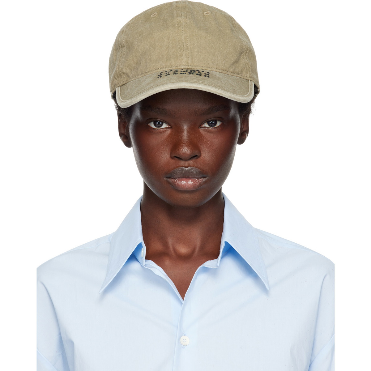 MM6 Maison Margiela Khaki Embroidered Logo Cap