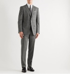 TOM FORD - O'Connor Prince of Wales Checked Wool-Blend Suit Trousers - Gray
