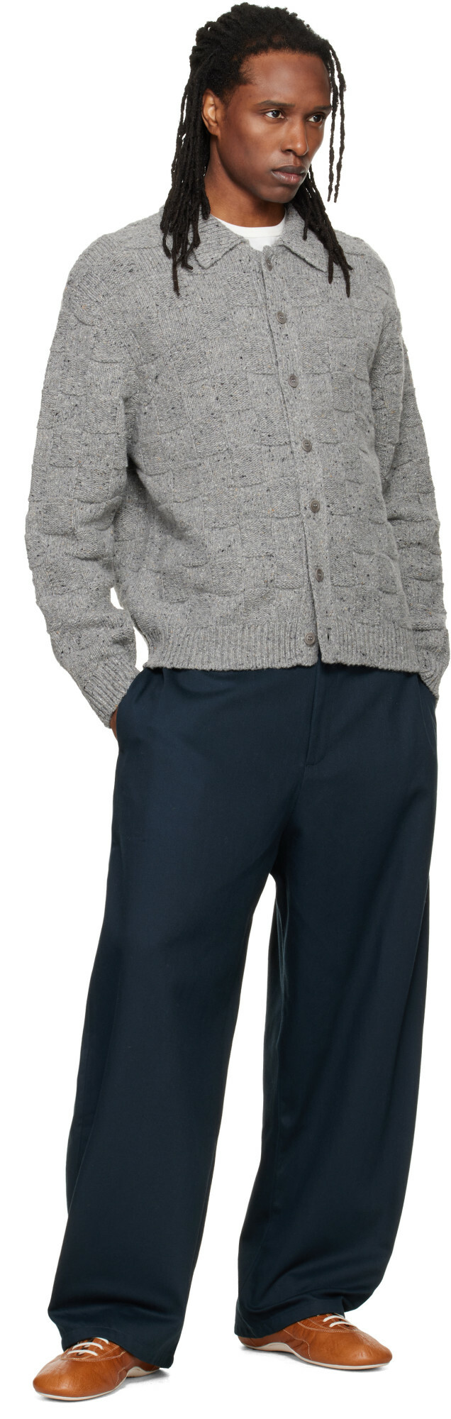 YMC Gray Rat Pack Cardigan