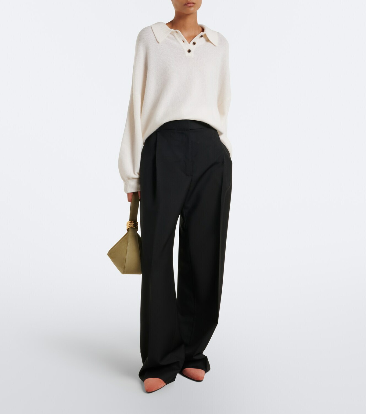 Lisa Yang Etta cashmere polo sweater