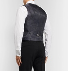 Favourbrook - Navy Grosgrain-Trimmed Cotton-Velvet Waistcoat - Blue