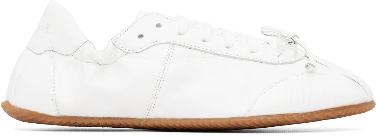 ABRA White Ballerina Leather Sneakers