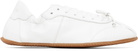 ABRA White Ballerina Leather Sneakers