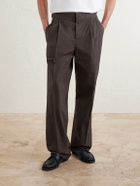 3sixteen - Safari Straight-Leg Cotton-Poplin Trousers - Brown