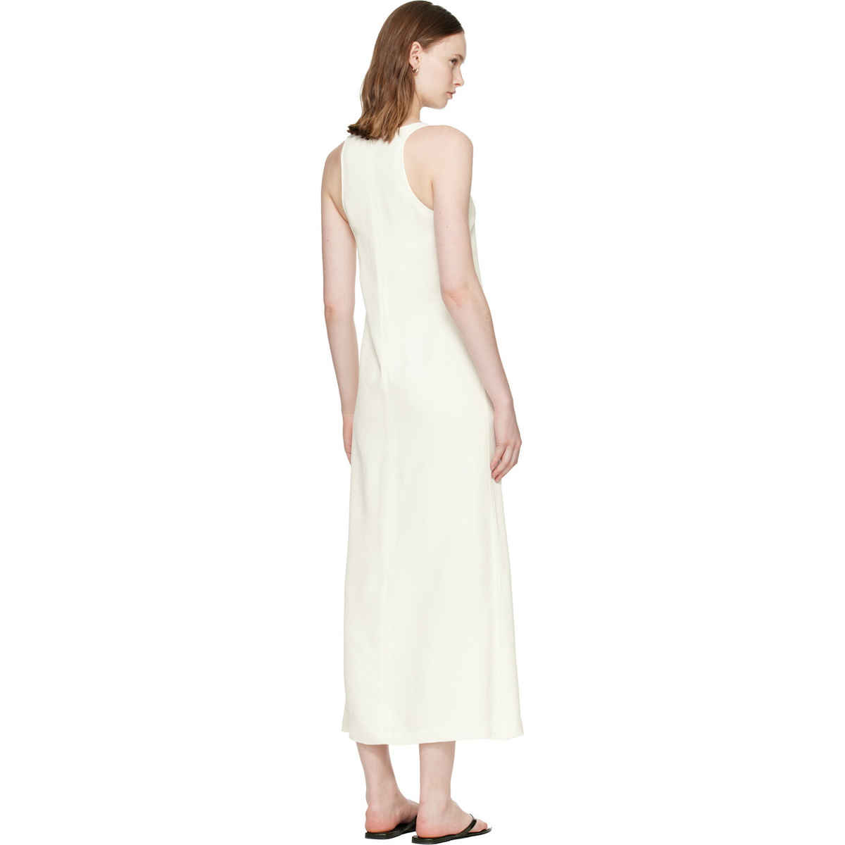TOTEME Off-White Scoop-Neck Sablé Maxi Dress