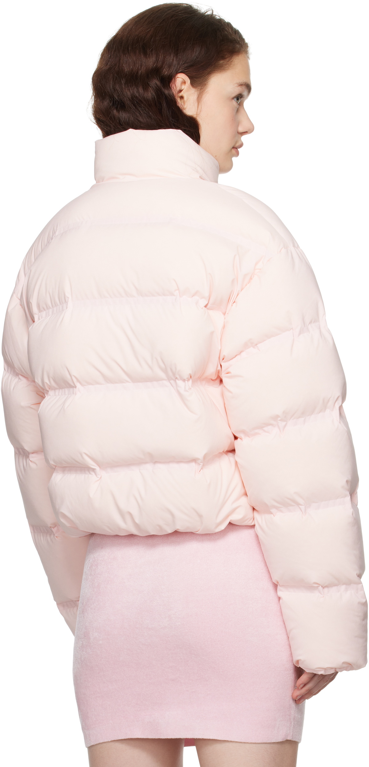 Alexander Wang Pink Cropped Puffer Down Coat