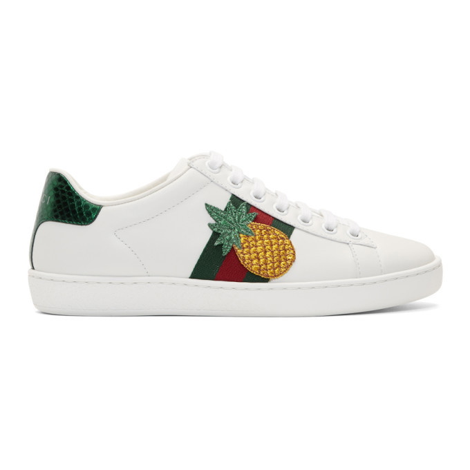 Photo: Gucci White Pineapple Ace Sneakers