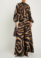 Pucci Printed Silk Blouse Black