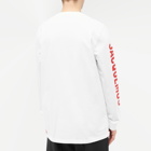 Jacquemus Men's Ciceri Long Sleeve Rose T-Shirt in White/Red