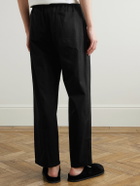 FRAME - Relaxed Straight-Leg Cotton Trousers - Black