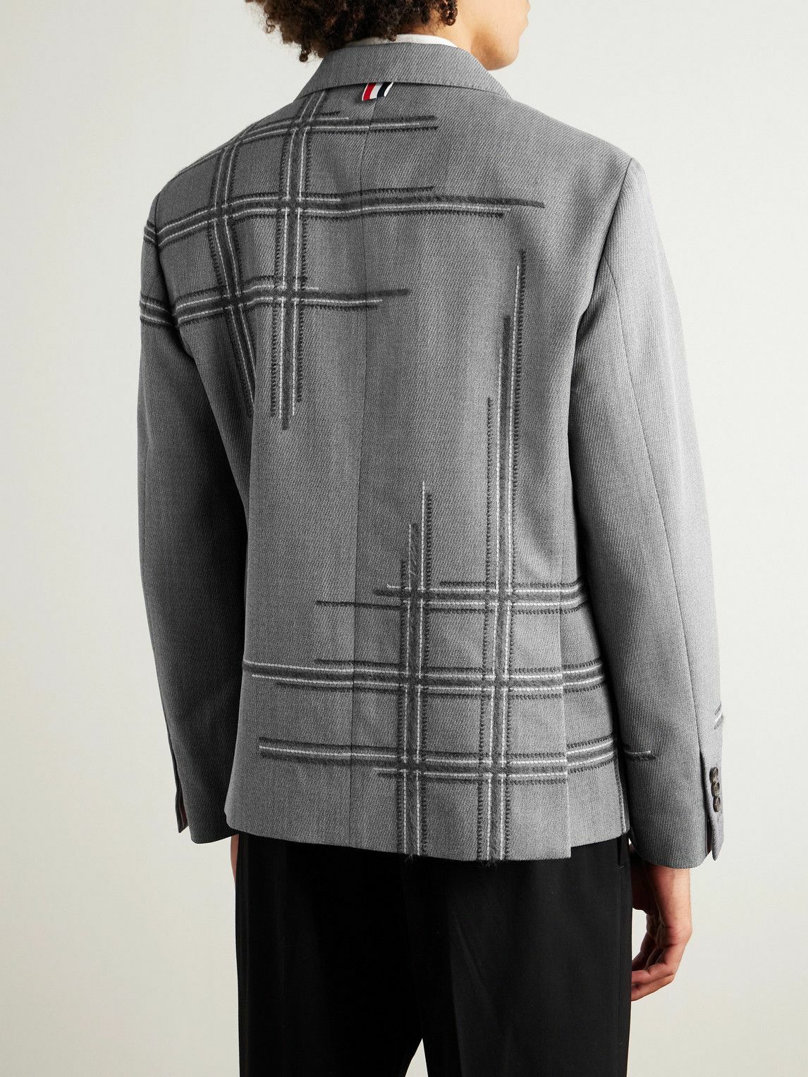 Thom Browne - Unstructured Embroidered Twill Jacket - Gray