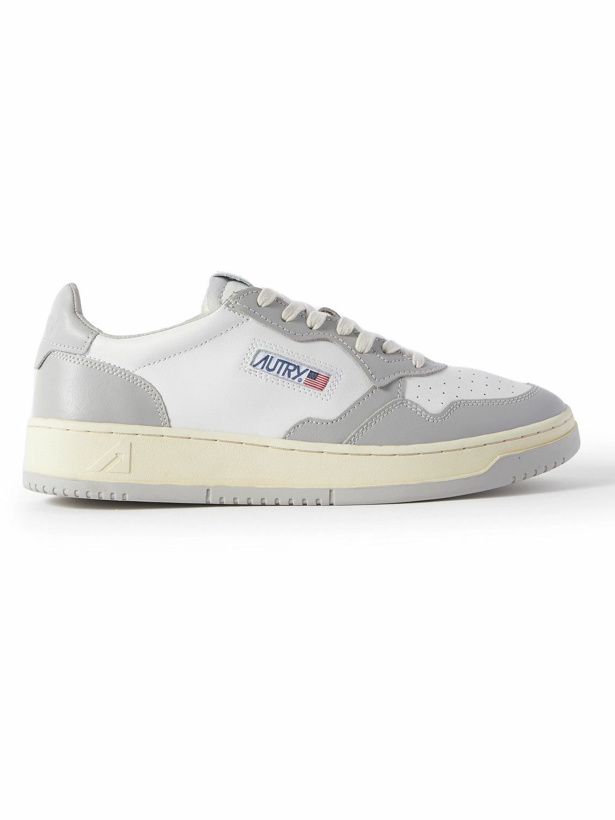 Photo: Autry - Medalist Two-Tone Leather Sneakers - Gray