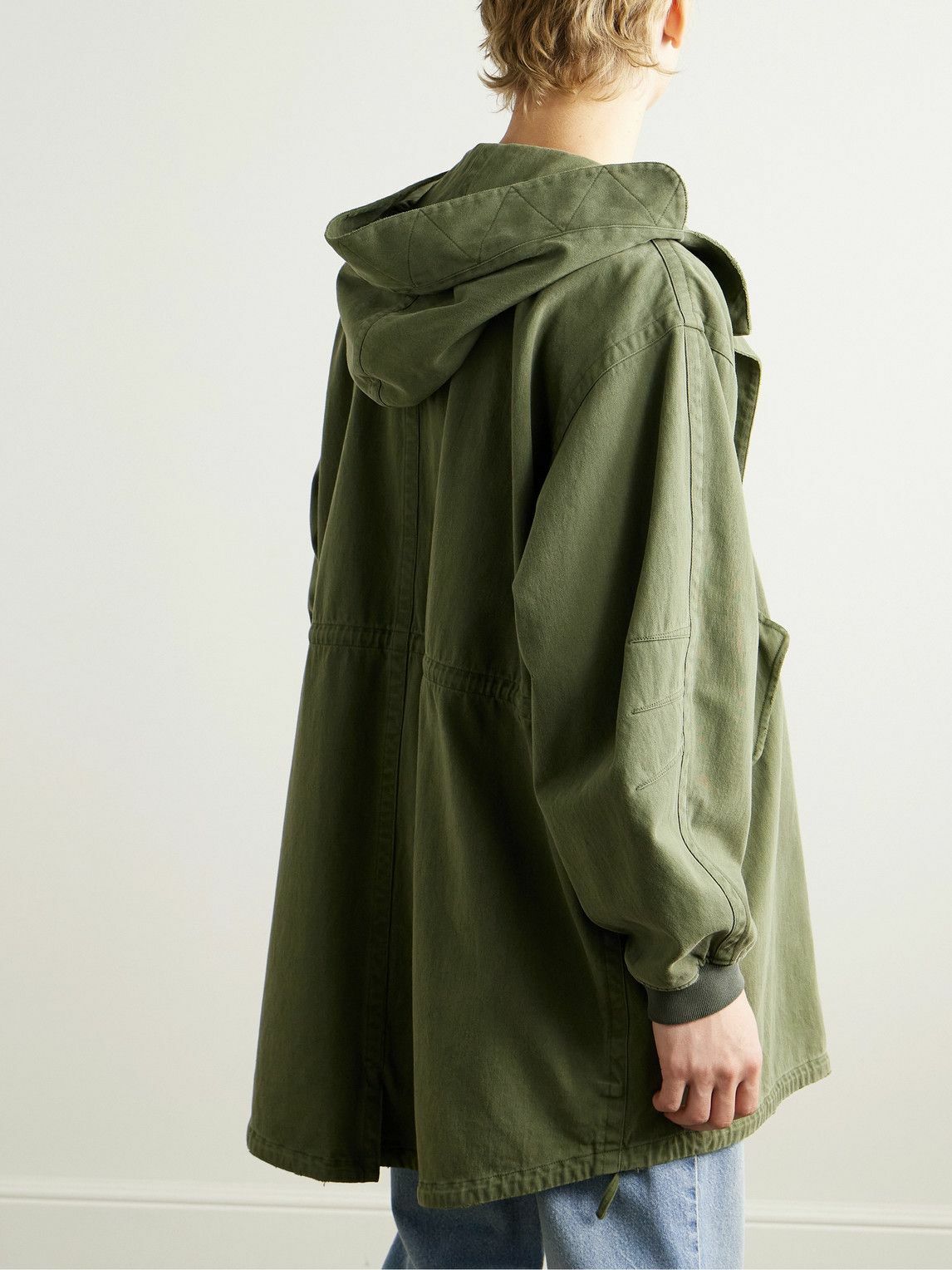 The Row - Kemet Oversized Cotton-Canvas Hooded Jacket - Green
