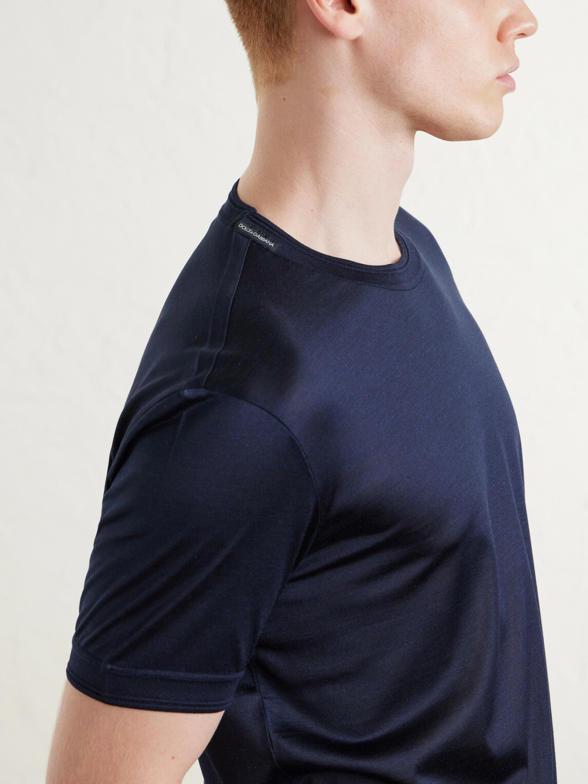 Dolce&Gabbana - Silk-Jersey T-Shirt - Blue