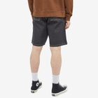 Blue Flowers Men's Floret Denim Short in Black