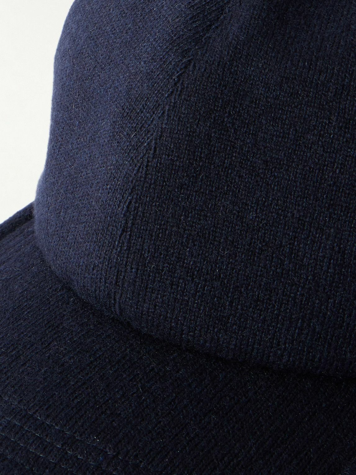 Kiton - Leather-Trimmed Cashmere Baseball Cap