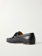 Valentino Garavani - Logo-Embellished Leather Loafers - Black