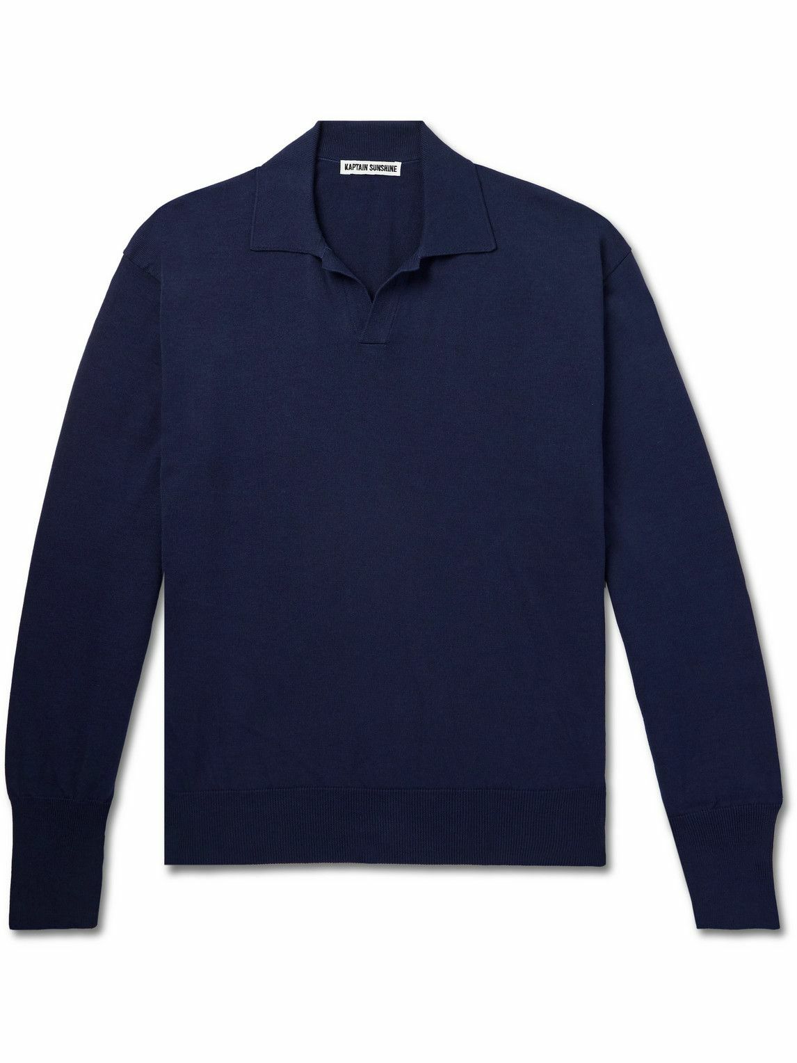 Kaptain Sunshine - Cotton Polo Shirt - Blue Kaptain Sunshine