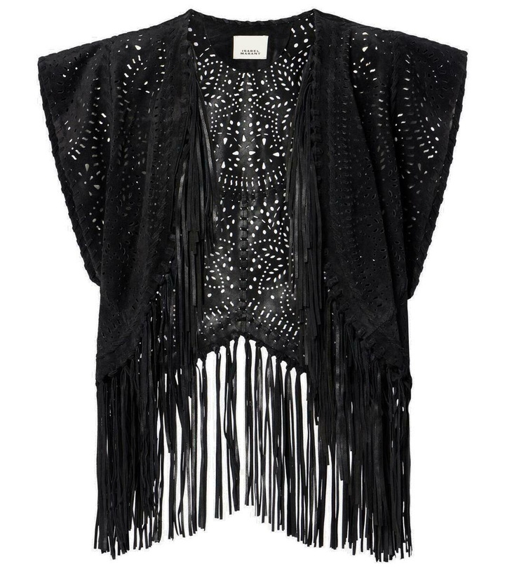 Photo: Isabel Marant Edita fringed leather vest