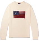 Polo Ralph Lauren - Embroidered Intarsia Cotton Sweater - Cream