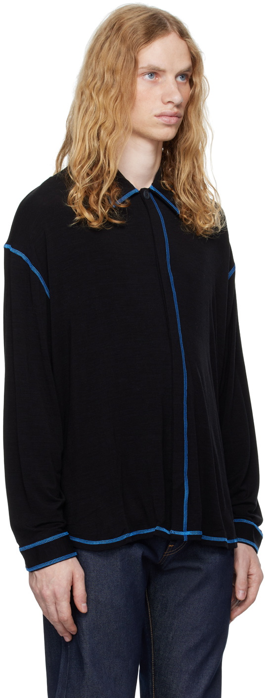 SUNNEI Black Jersey Over Shirt