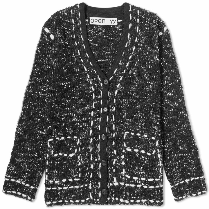 Photo: TheOpen Product Women's OPEN YY Tweed Stitch Cardigan in Black