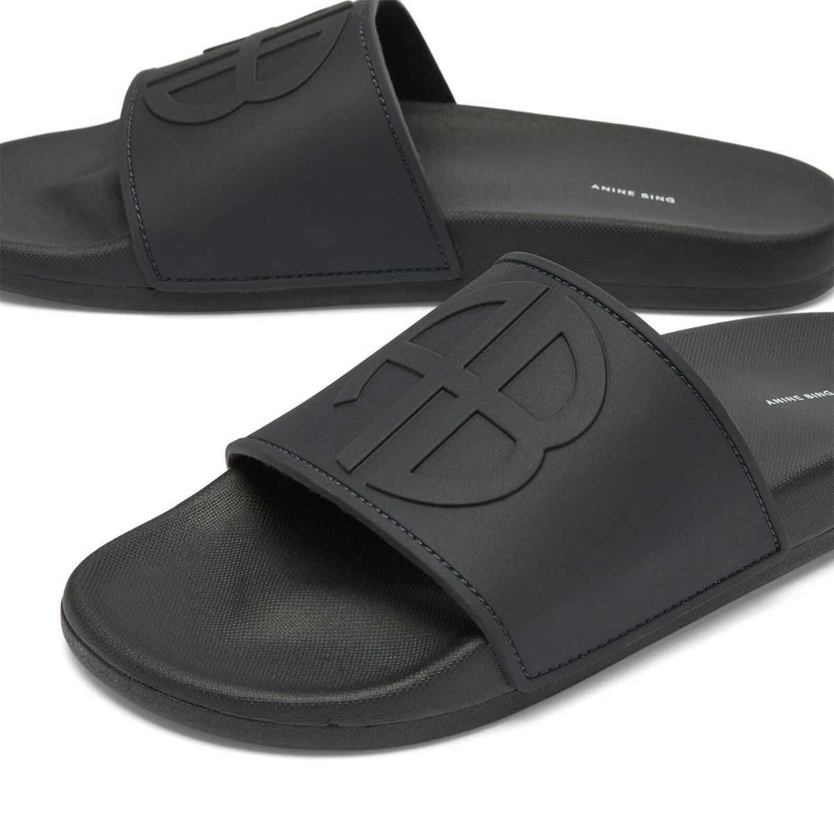 Anine Bing Women's Isla Slides in Washed Blue
