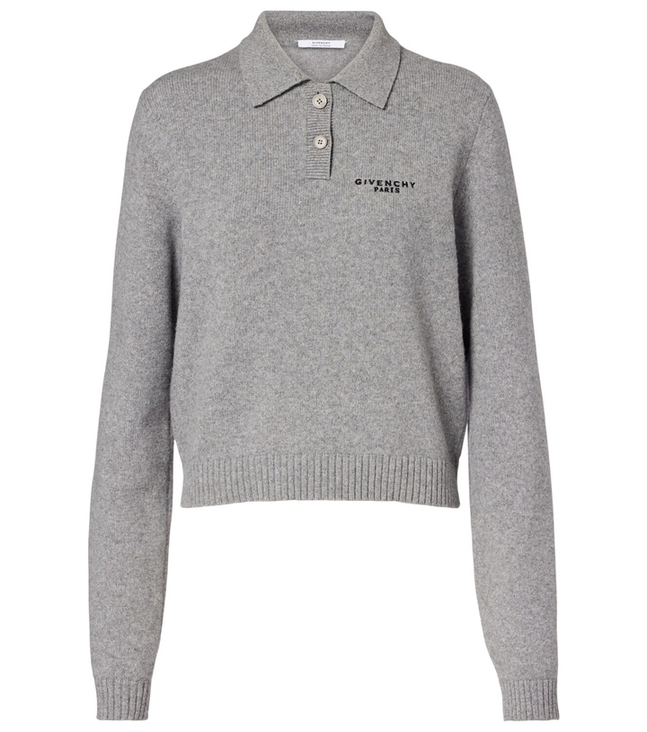 Photo: Givenchy Logo wool and cashmere polo sweater