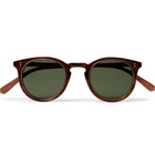 Mr Leight - Crosby S Round-Frame Tortoiseshell Acetate and Gold-Tone Polarised Sunglasses - Tortoiseshell