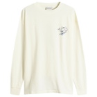 Drôle de Monsieur Men's Esquisse Slogan Long Sleeve T-shirt in Off White