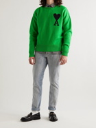 AMI PARIS - Logo-Intarsia Virgin Wool Sweater - Green