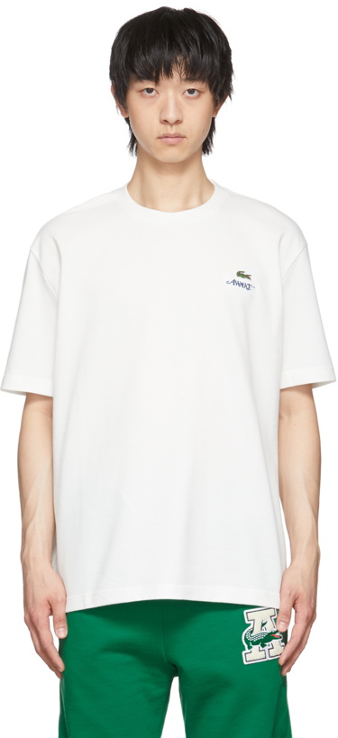 Photo: Awake NY White Lacoste Edition Cotton T-Shirt