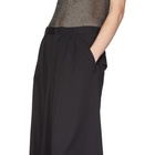 Sulvam Black Wool Skirt Trousers