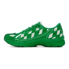 Kiko Kostadinov Green and White Asics Edition Gel-Kiril Sneakers