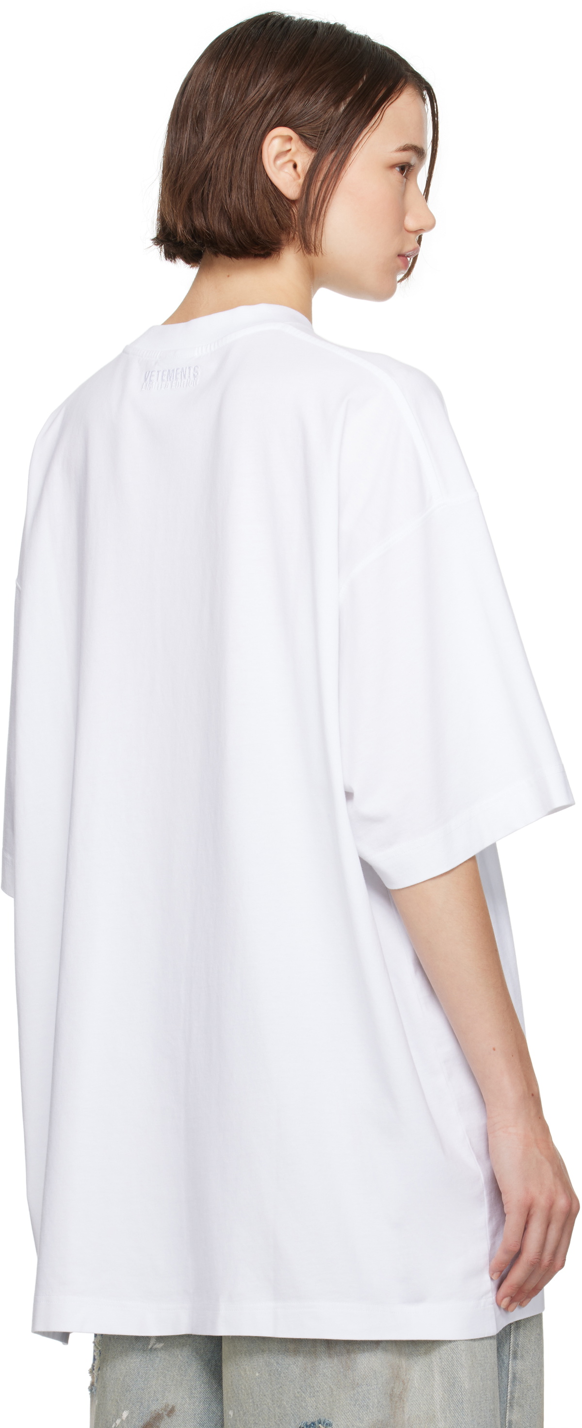 VETEMENTS logo printed oversize shirts 白 VETEMENTS White Oval Logo Oversized T-shirt Vetements