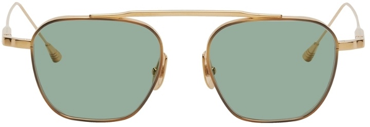 Photo: Lunetterie Générale Gold & Green Spitfire Sunglasses