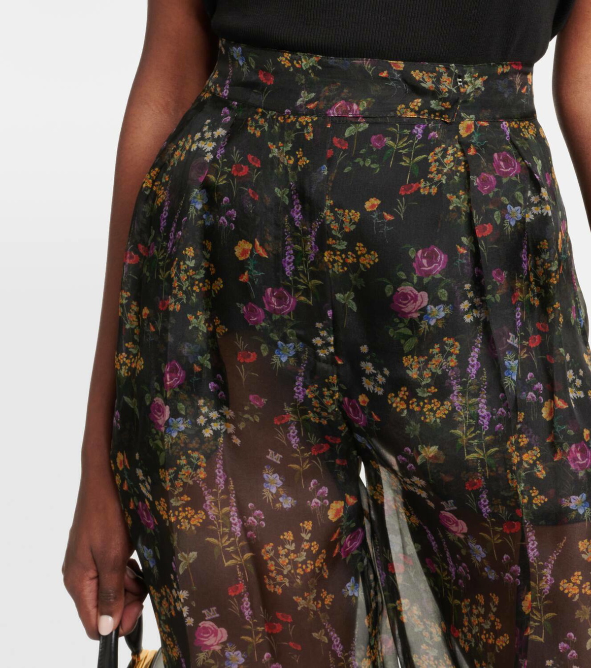 Max Mara Pareo floral silk organza wide-leg pants Max Mara