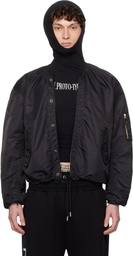 Prototypes Black & Khaki Deflated Reversible Bomber Jacket