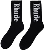 Rhude Black Vertical Socks