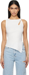Ksubi White Twisted Tank Top