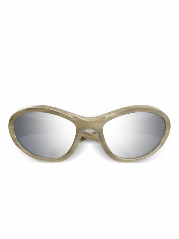 Photo: Balenciaga Eyewear Neutrals Sporty B Sunglasses