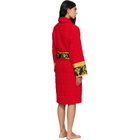 Versace Red 'I Heart Baroque' Bathrobe