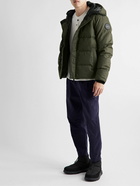 Canada Goose - Macmillian Logo-Appliquéd Quilted Recycled Wool-Blend Hooded Down Parka - Green