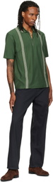 Palmes Green Panel S/S Zip Polo
