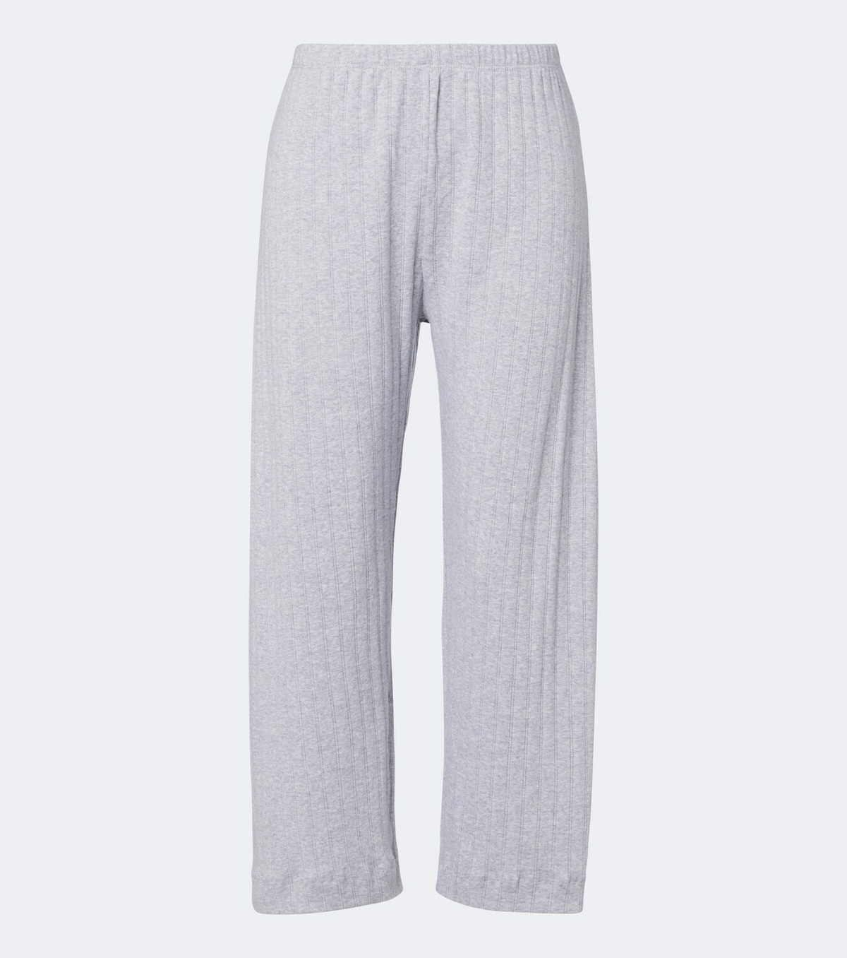 Leset Pointelle cropped cotton wide-leg pants
