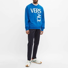 Versace Men's Bold Logo Crew Sweat in Blue/White