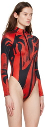 Louisa Ballou Red Spring One-Piece Swimsuit